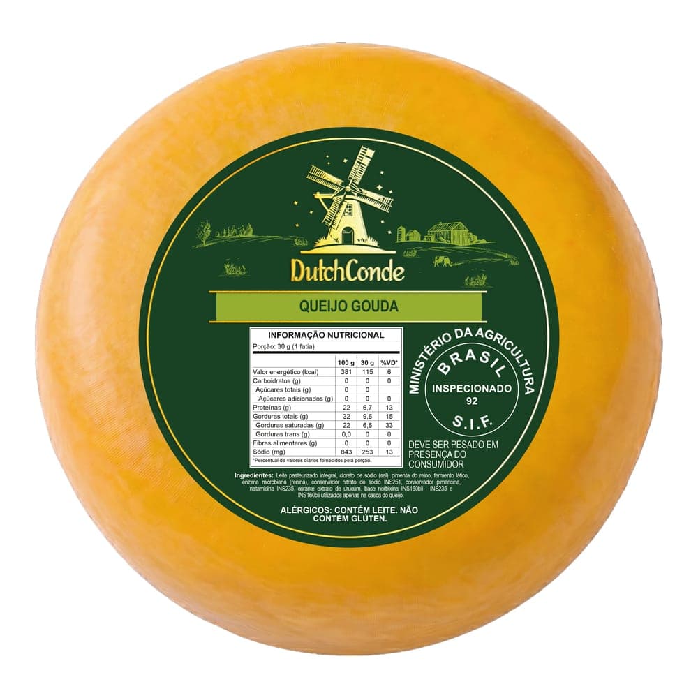QUEIJO GOUDA PEÇA – 5KG
