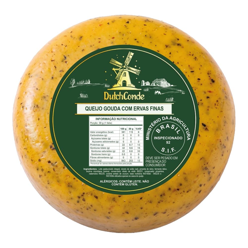 QUEIJO GOUDA ERVAS FINAS PEÇA – 5KG