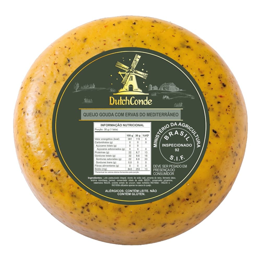 QUEIJO GOUDA NOZES PEÇA – 5KG