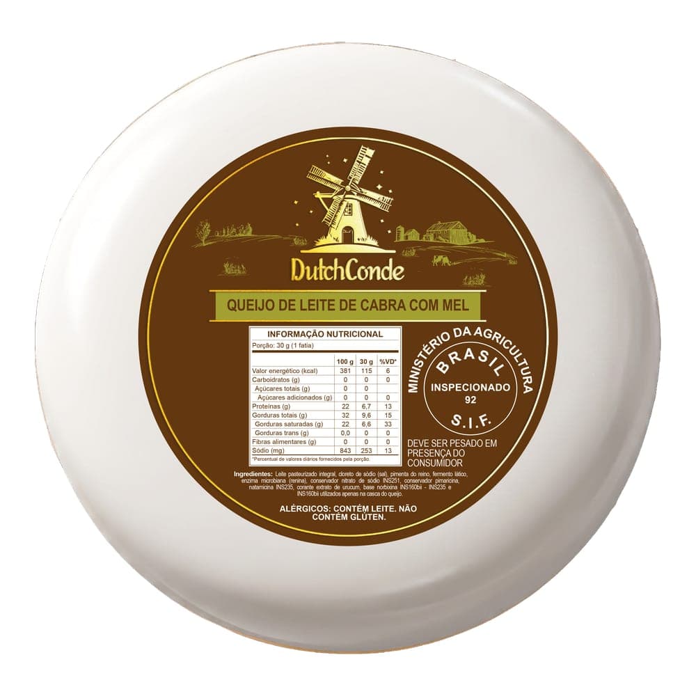 QUEIJO GOUDA CABRA COM MEL PEÇA – 5KG