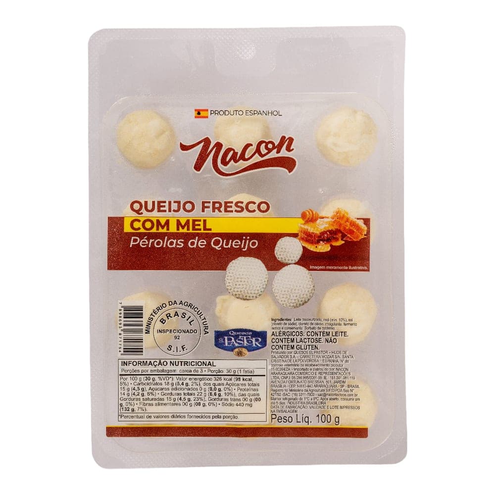 QUEIJO FRESCO RECHEIO MEL 100G – 12UNI