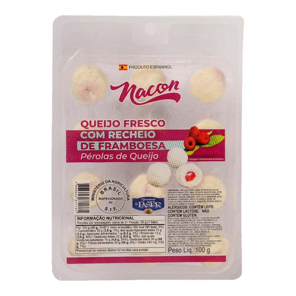 QUEIJO FRESCO RECHEIO FRAMBOESA 100G – 12UNI