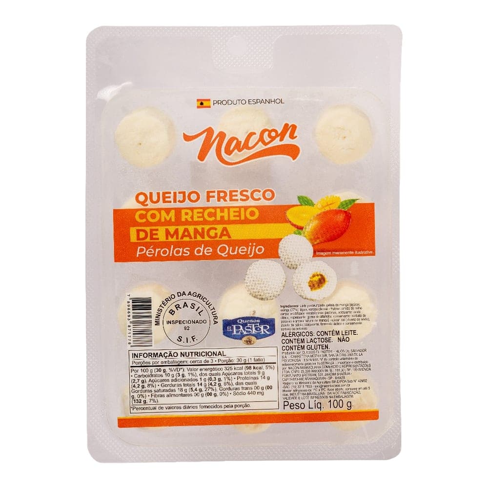 QUEIJO FRESCO RECHEIO MANGA 100G – 12UNI
