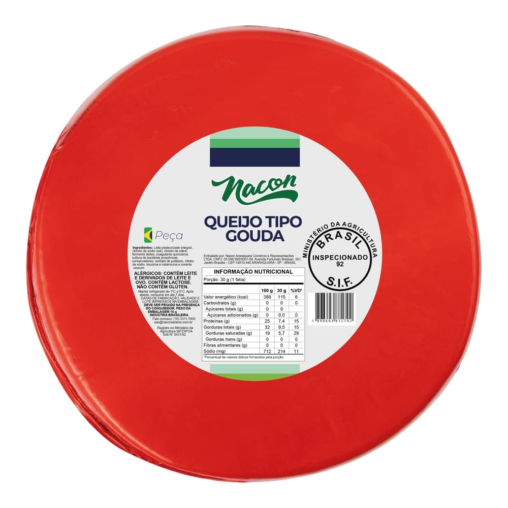 QUEIJO GOUDA NACON PÇ – 06KG