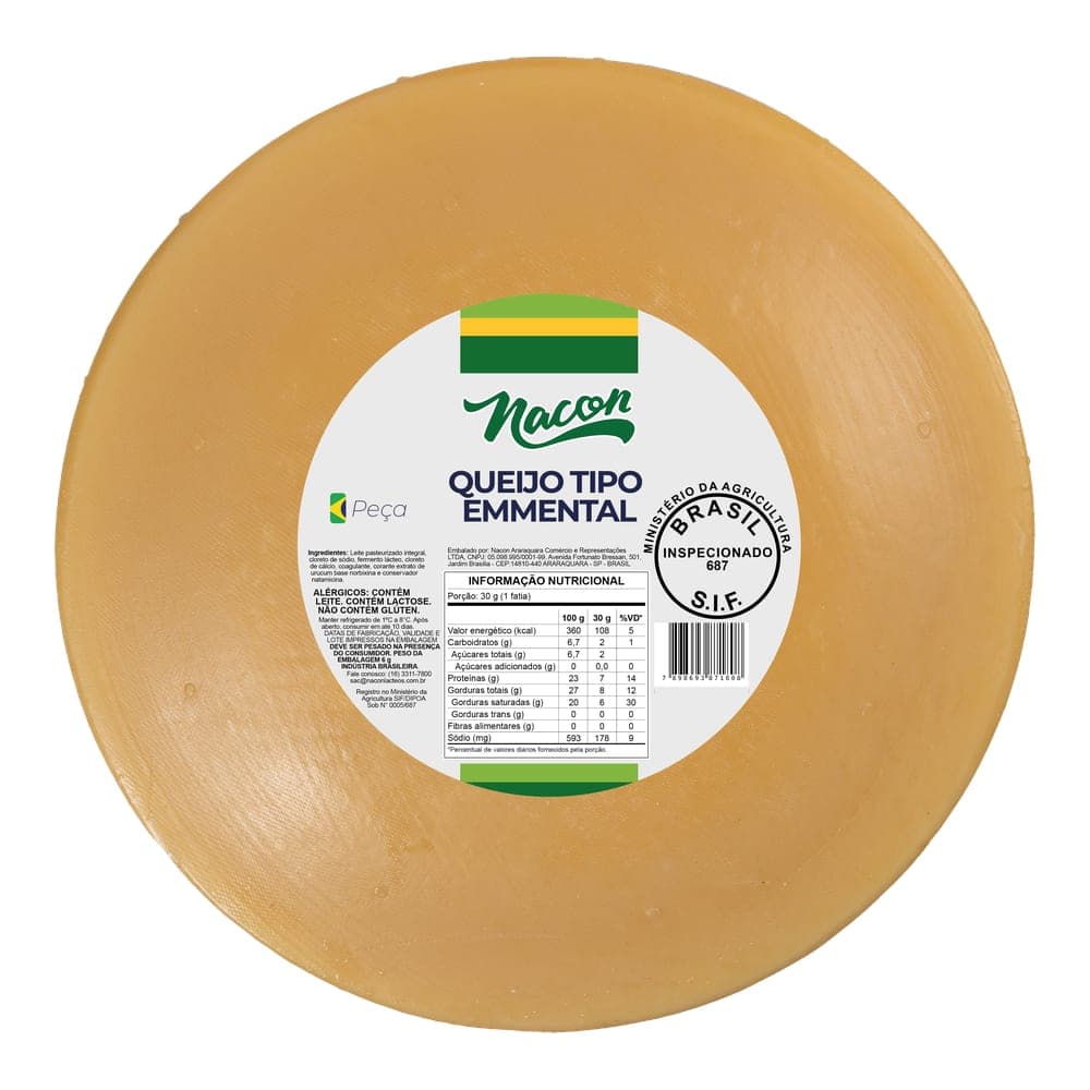 QUEIJO EMMENTAL NACON PÇ – 05KG