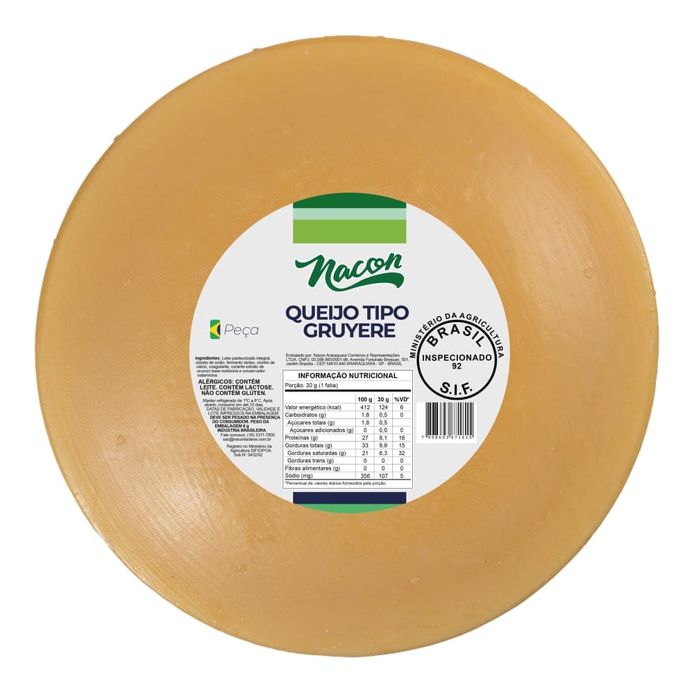 QUEIJO GRUYERE NACON PÇ – 05KG